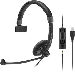 img 4 attached to 🎧 Sennheiser SC 45 USB MS (507083) - Односторонняя бизнес-гарнитура для Skype for Business, мобильного телефона, планшета, программы мягкий телефон, ПК - HD-звук и шумоподавляющий микрофон (черный)