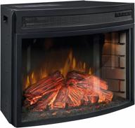 🔥 sauder fireplace insert: the perfect blend of style and function - paite 26" curved, black edition logo