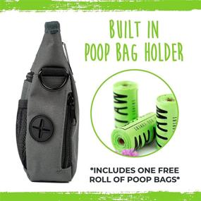 img 2 attached to Mighty Paw Dog Treat Pouch 2.0: Hands-Free Snack Bag with 2 Cup Capacity, Poop Bags, Phone & Keys. Magnetic Clasp & Waist Belt Clip. Includes 1 Roll of Poop Bags