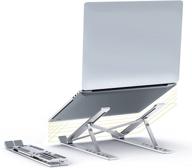 🖥️ portable laptop stand: lightweight aluminum, no assembly required, quick set & fold, wide compatibility with macbook air & notebook 10-15.6 inch логотип