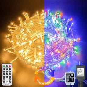 img 4 attached to XUNXMAS Color Changing Christmas String Lights: 300 LED 109ft Warm White Multicolor Fairy Lights for Indoor Outdoor Use