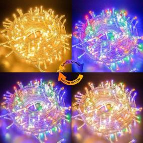 img 2 attached to XUNXMAS Color Changing Christmas String Lights: 300 LED 109ft Warm White Multicolor Fairy Lights for Indoor Outdoor Use