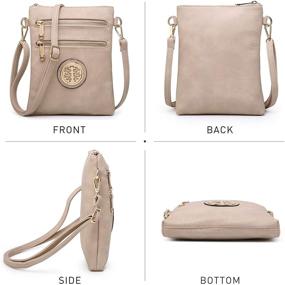 img 3 attached to 👜 Dasein Lightweight Small Crossbody Bag for Women - Triple Zipper Pocket Fashion Handbag, Perfect for Over Shoulder Purse