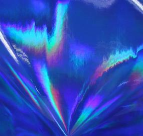 img 2 attached to 🔵 6ft x 1ft Holographic Chrome Adhesive Vinyl in DECO65 Blue