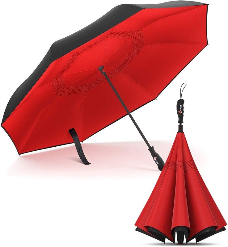 repel umbrella reverse windproof inverted 로고