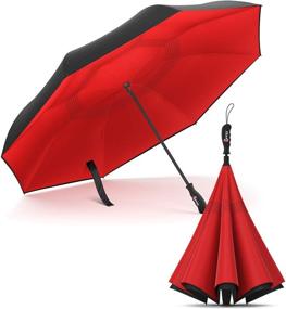 img 4 attached to ☂️ Inverted Windproof Repel Umbrella: Stay Protected in Any Weather!