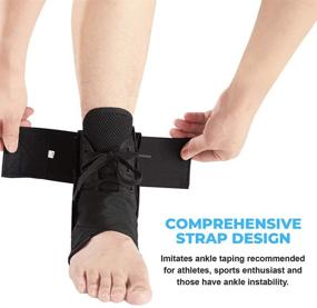 img 2 attached to 🦵 Premium Medium Ankle Support Stabilizer for Sprains: Effective Stability and Comfort