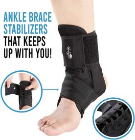 img 1 attached to 🦵 Premium Medium Ankle Support Stabilizer for Sprains: Effective Stability and Comfort