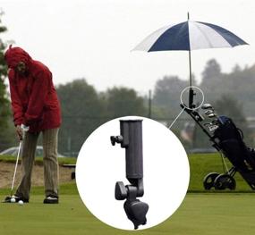 img 3 attached to 🏌️ Universal Adjustable Golf Cart Umbrella Holder - QIYAT Mounting Attachment for Golf Push Cart Accessories