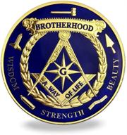 🔱 masonic brotherhood emblem for car - enhancing masonic accessories with metal finish logo