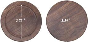 img 1 attached to GOH DODD Walnut Drink Coasters Set: 6-Piece Natural Wood Coasters with Holder for Home Office Table Decor