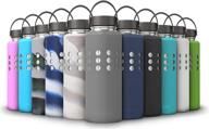 🧴 thermi silicone sleeve: ultimate protection for hydro flask water bottles (18oz-64oz) логотип