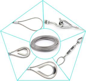 img 3 attached to 🔧 Complete OCR 56-Piece Wire Rope Cable Railing Kit - Ideal for Railing, Decking, Balustrade, Picture Hanging, and DIY Projects