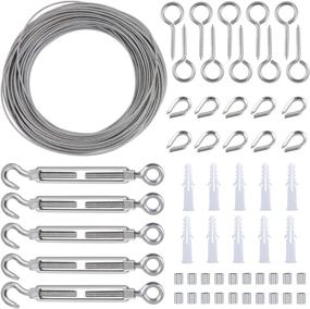 img 4 attached to 🔧 Complete OCR 56-Piece Wire Rope Cable Railing Kit - Ideal for Railing, Decking, Balustrade, Picture Hanging, and DIY Projects