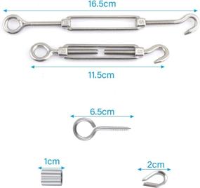 img 2 attached to 🔧 Complete OCR 56-Piece Wire Rope Cable Railing Kit - Ideal for Railing, Decking, Balustrade, Picture Hanging, and DIY Projects