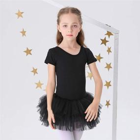 img 1 attached to Cute Tutu Skirted Leotard: Bezioner Girls Cotton Ballet Dance Dress (Short Sleeve)