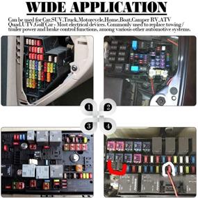 img 3 attached to 🔌 5 Pack Automotive Low Profile Mini Jcase Fuse 30 Amp Fuse Kit: Ford, Chevy, GM, Nissan, Toyota Trucks, Cars, SUVs