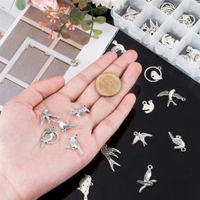 img 1 attached to 🐦 90pcs 15 Style Bird Charms, Tibetan Antique Silver Animal Pendants Beads Swallow Charms Pendants for DIY Bracelet Necklace Jewelry Making by PH PandaHall