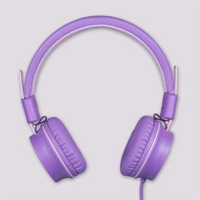 img 3 attached to 🎧 iRAG J01 Kids Headphones - Foldable Stereo Tangle-Free 5ft Long Cord 3.5mm Jack Plug in Wired On-Ear Headset for Children, Teens, Boys, Girls, iPad, School, Kindle, Travel, Plane, Tablet (Lavender)