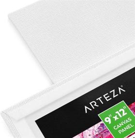 img 2 attached to Arteza Canvas Boards for Painting: Pack of 14, 9x12 Inches, 100% Cotton, Gesso-Primed White Panels – Perfect for Acrylic Pouring and Oil Painting