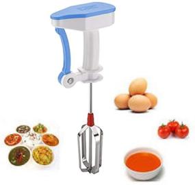 img 1 attached to 🥚 Khandekar 12-inch Manual Handheld Kitchen Mixer and Blender - Egg Beater, Milk Frother, Hand Push Mixer Stirrer, Assorted Colors