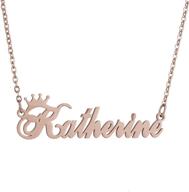 customized rose gold name necklace with crown: perfect personalized gift for women and girls logo