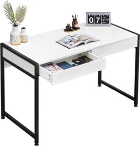 img 4 attached to 🖥️ GreenForest 39 inch Home Office Desk with Drawers: Modern, Stylish & Versatile White Desk