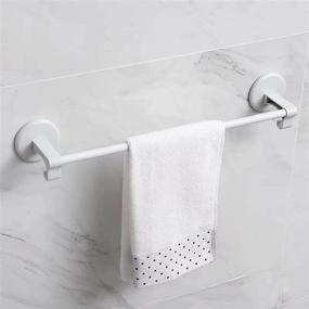 img 3 attached to 🛁 Effortless Organization: 18-Inch Self Adhesive Towel Rack for Bathroom - No Drilling, No Trace - Industrial Pipe Towel Bar, 2 Pieces