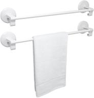 🛁 effortless organization: 18-inch self adhesive towel rack for bathroom - no drilling, no trace - industrial pipe towel bar, 2 pieces logo