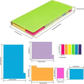 img 3 attached to Цветная разделительная стикерная записка с закрепительной полоской наклеек (набор из 402 шт)