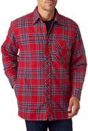 🔥 stay warm and stylish with the backpacker men's flannel/quilt lined shirt jacket логотип