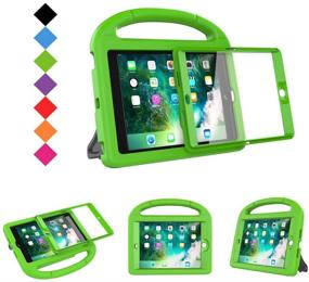 img 4 attached to 📱 BMOUO iPad Mini 1 2 3 Case - Screen Protector, Shockproof Lightweight Cover Stand for Kids, Green