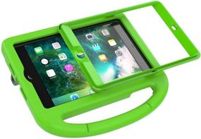 img 1 attached to 📱 BMOUO iPad Mini 1 2 3 Case - Screen Protector, Shockproof Lightweight Cover Stand for Kids, Green