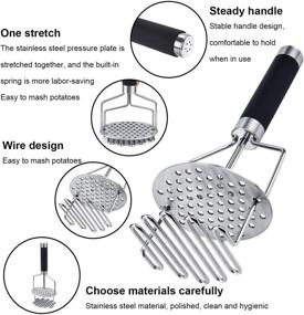 img 1 attached to Potato Stainless Potatoes Kitchen Dual Press