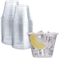 🍷 pack of 50 clear disposable 9 oz pet plastic cups - versatile clear plastic party cups, ideal for wine tasting and more logo
