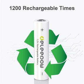img 3 attached to 🔋 Deleepow AAA Rechargeable Batteries with LCD Charger - High-Capacity 1100mAh, 1200 Cycles - Pack of 8
