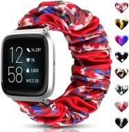 🌈 shundee scrunchie bands: стильные мягкие тканевые ремешки для fitbit versa/versa 2/versa lite & special edition - женщины/мужчины логотип