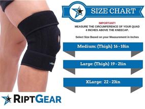 img 3 attached to 🦵 Medium Left RiptGear Open Patella Knee Brace with Adjustable Side Straps - Designed to Alleviate Knee Cap Pressure