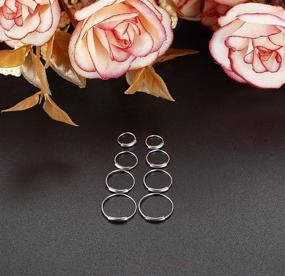 img 1 attached to 🌟 Udalyn 24 Pcs Stainless Steel Septum Piercing Earrings Set for Women Men - 20-22G Nose Rings, Tragus and Cartilage Jewelry Collection