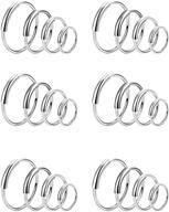 🌟 udalyn 24 pcs stainless steel septum piercing earrings set for women men - 20-22g nose rings, tragus and cartilage jewelry collection logo