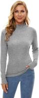 🧶 madheart women's ribbed knit sweaters - lightweight long sleeve mock turtleneck layer shirts логотип