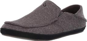img 1 attached to Wool Blend Slippers Heathered Leather Maximum Men's Shoes and Loafers & Slip-Ons