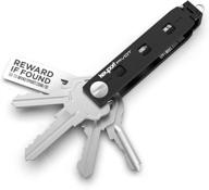 🔑 black premium keychain multi-tool & compact key holder - keyport pivot 1.0 key organizer with lost & found logo