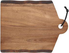 img 2 attached to 🍽️ Rachael Ray Wood Cutting Board with Handle - 14x11 Inch, Brown: High-Quality Pantryware for Efficient Food Preparation and Serving