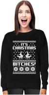 🦌 women's christmas sweater: festive reindeer humping print, stylish sweatshirt logo