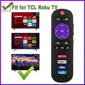 img 3 attached to 📺 AZMKIMI RC280 Replacement Remote for TCL Roku 4k TV with Netflix Vudu Rdio Key - 55UP120 32S4610R 50FS3750 32FS3700 32FS4610R 32S800 32S850 32S3850 48FS3700 55FS3700 65S405 43S405 49S405 40S3800