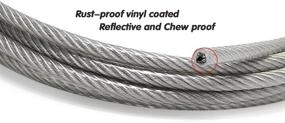 img 1 attached to 🐾 Premium 30 Feet Dog Tie Out Cable with Stainless Steel Rotating Clips for Small Medium Large Dogs - Ideal for Yard, Camping, Park, and Outdoor Activities