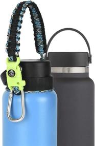 img 4 attached to 🚰 Greant Handmade Paracord Handle for Hydro Flask 2.0 Wide Mouth Bottle: Convenient Water Bottle Carrier Strap - 12 OZ to 64 OZ