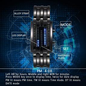 img 1 attached to JewelryWe Digital Waterproof Military Wristwatch