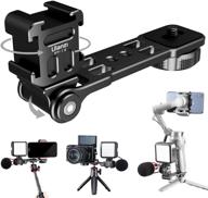 🎥 ulanzi pt-13 triple cold shoe gimbal microphone mount extension bar - enhance your zhiyun smooth q 4 feiyu dji gimbal stabilizer with 1/4 inch adapter for video light and microphone mount logo